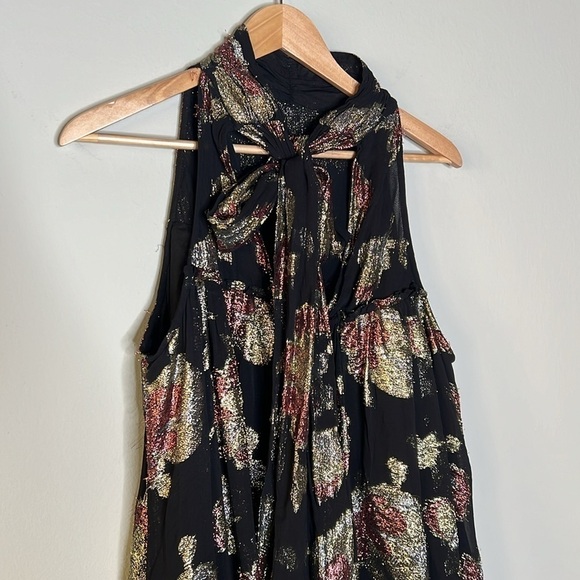 Maeve Anthropologie Halter Shine Swing Mini Dress in Black Size 1X NWT - Picture 6 of 9